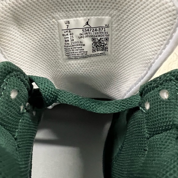 NIB Mens Air Jordan 1 Mid Noble Green Pollen White - Picture 5 of 8